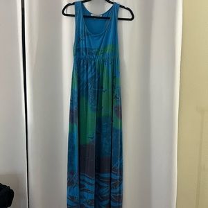 Daniel Benjamin maxi dress blue size medium